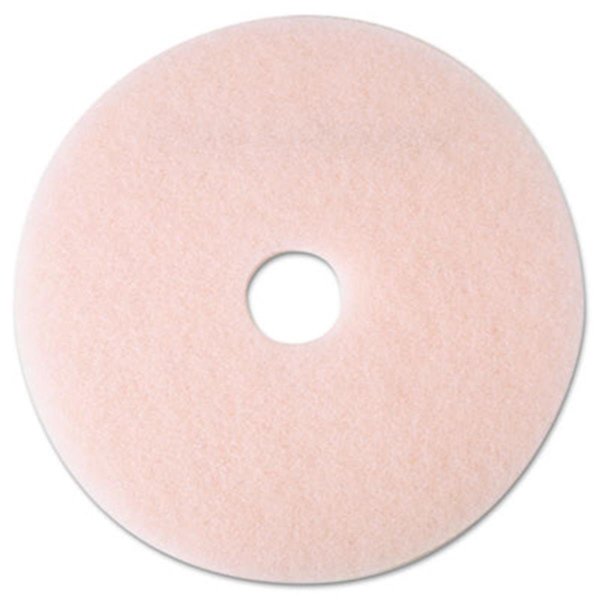 3M 3M 25857 Eraser Burnish Floor Pad 3600  19"  Pink  5 Pads/Carton 25857